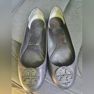 Tory Burch Black Leather Flats Size 8M